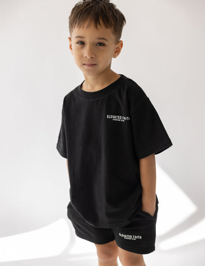 Kingdom Club Black Kids Tee by Elevated Faith