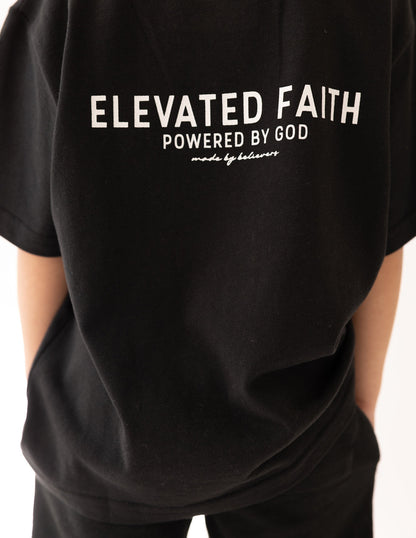 Kingdom Club Black Kids Tee by Elevated Faith