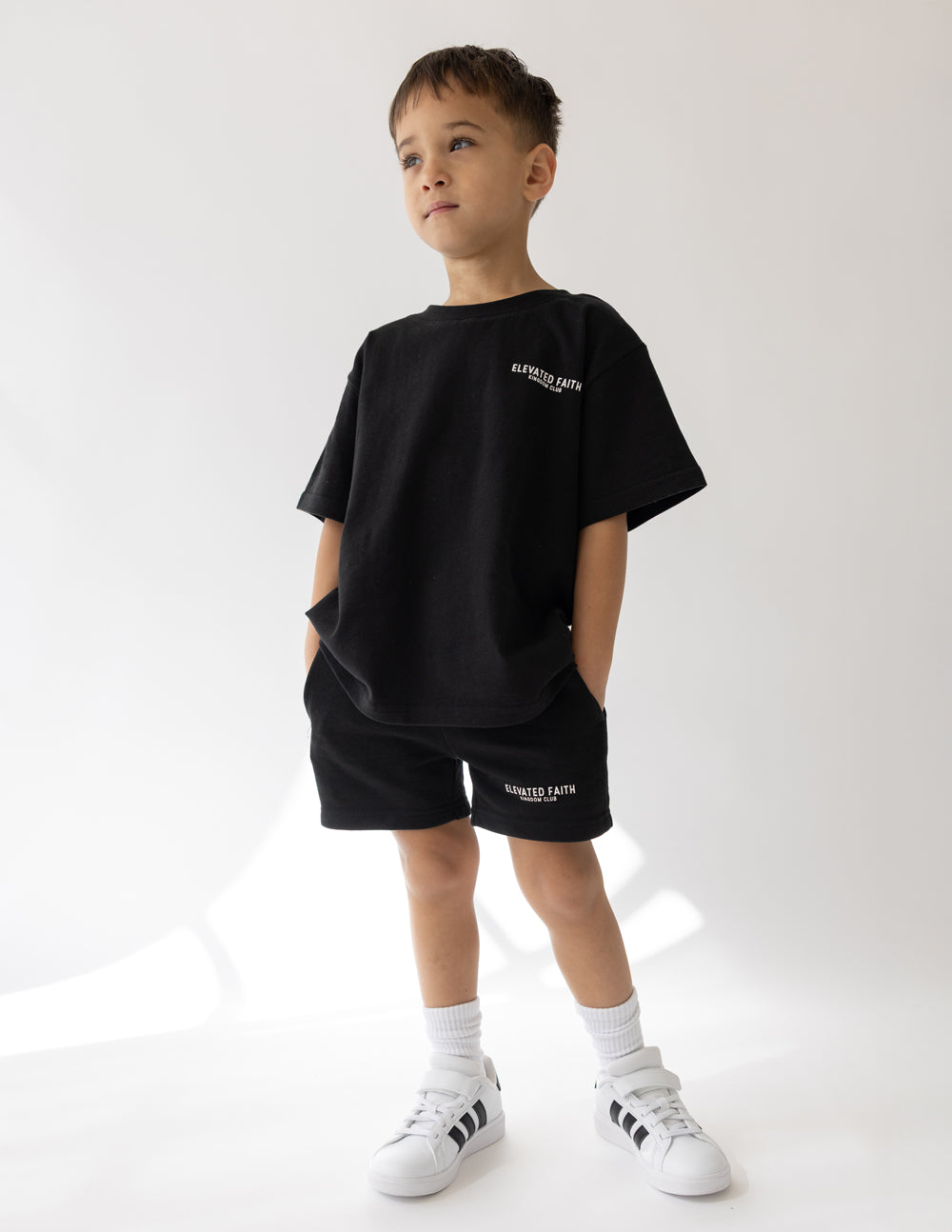 Kingdom Club Black Kids Tee by Elevated Faith