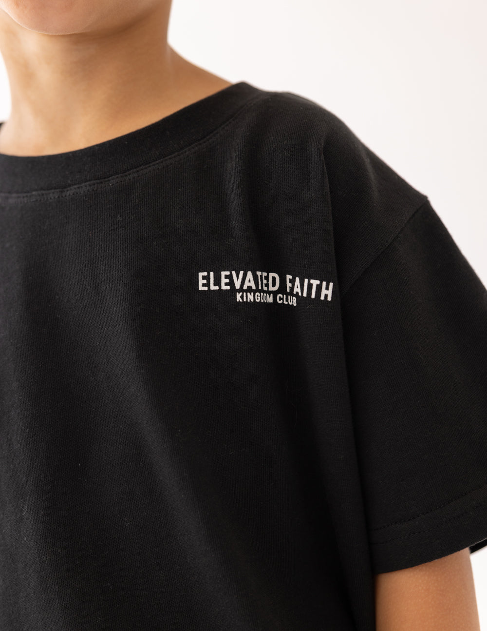 Kingdom Club Black Kids Tee by Elevated Faith