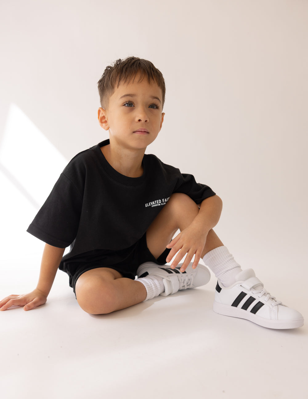 Kingdom Club Black Kids Tee by Elevated Faith