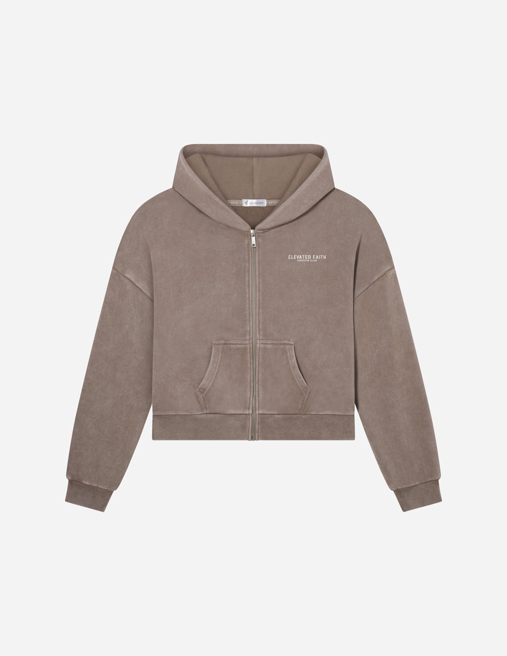 Kingdom Club Brown Full-Zip Hoodie by Elevated Faith