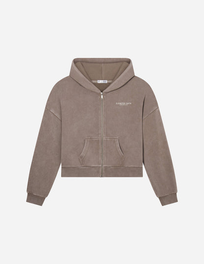 Kingdom Club Brown Full-Zip Hoodie by Elevated Faith
