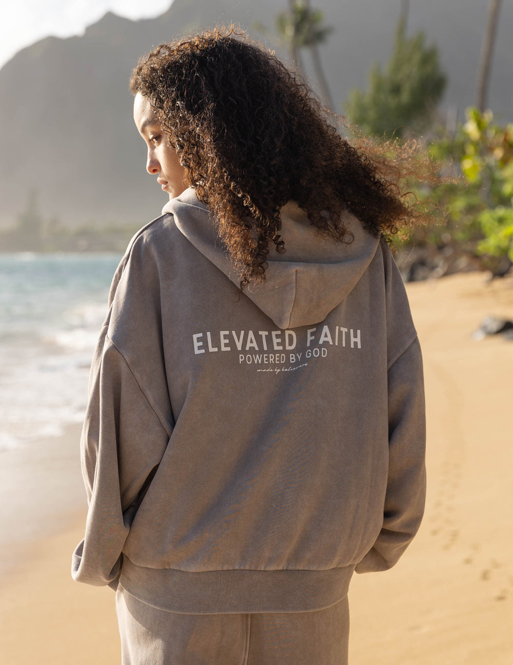 Kingdom Club Brown Full-Zip Hoodie by Elevated Faith