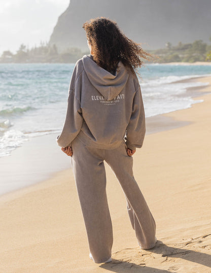 Kingdom Club Brown Full-Zip Hoodie by Elevated Faith