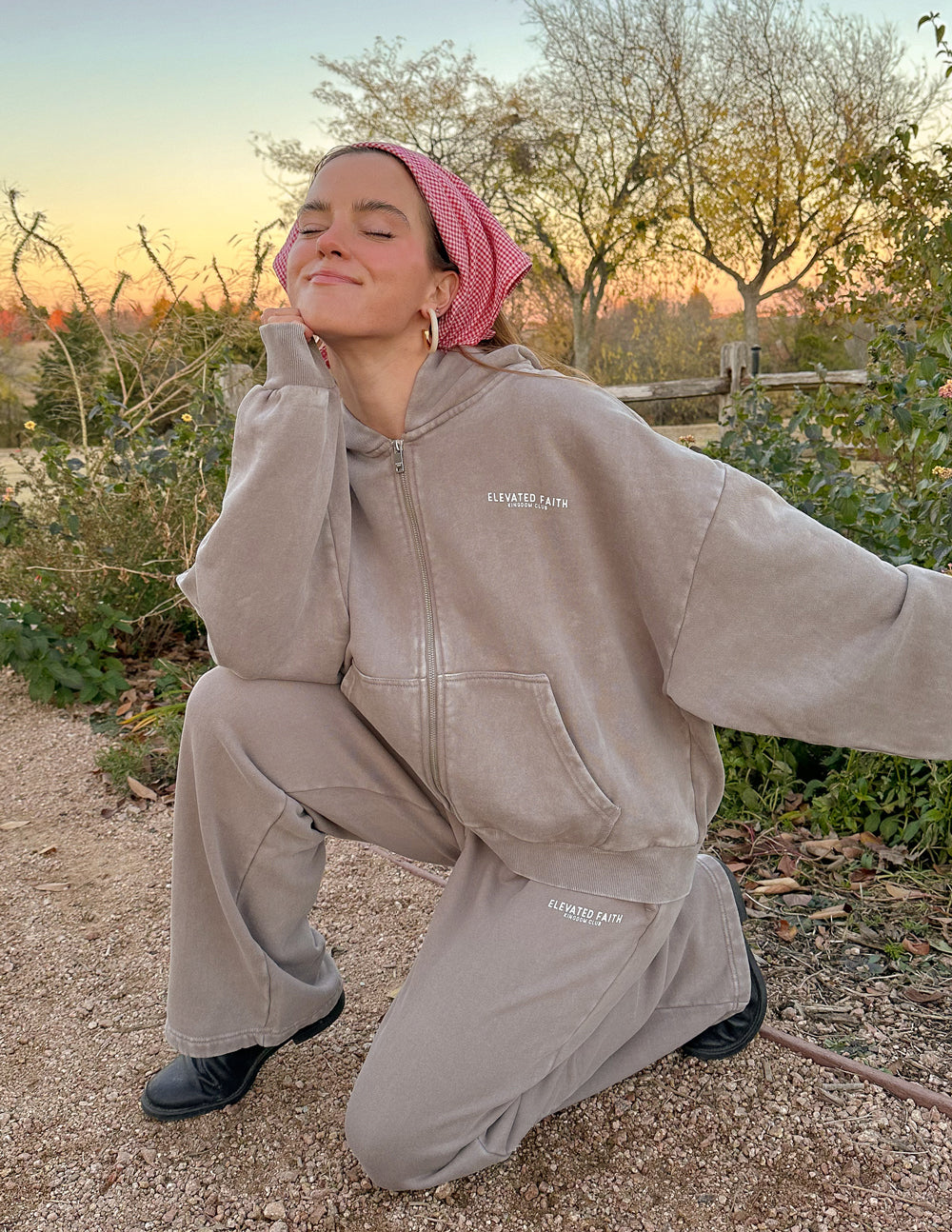 Kingdom Club Brown Full-Zip Hoodie by Elevated Faith