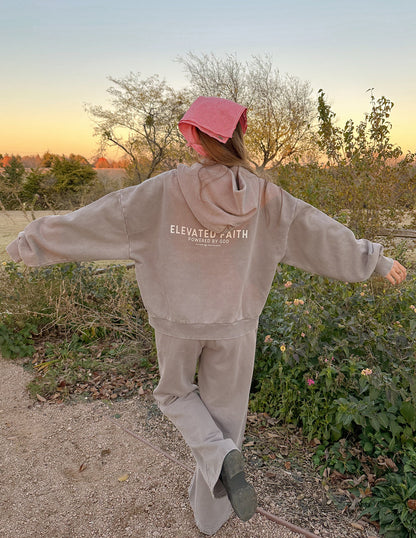 Kingdom Club Brown Full-Zip Hoodie by Elevated Faith
