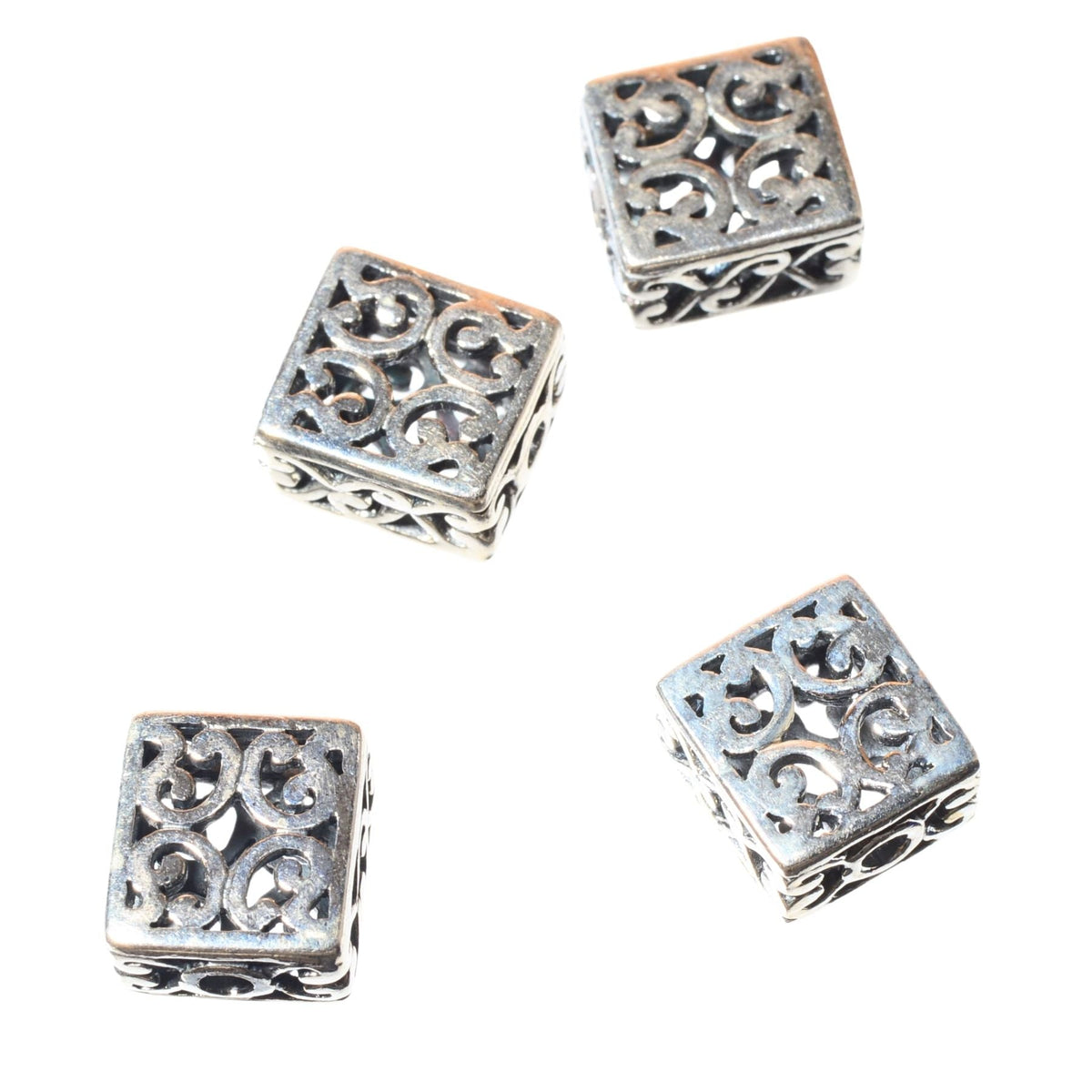 Sterling Silver Square Filigree Bead - 10mm by Continental Bead Suppliers