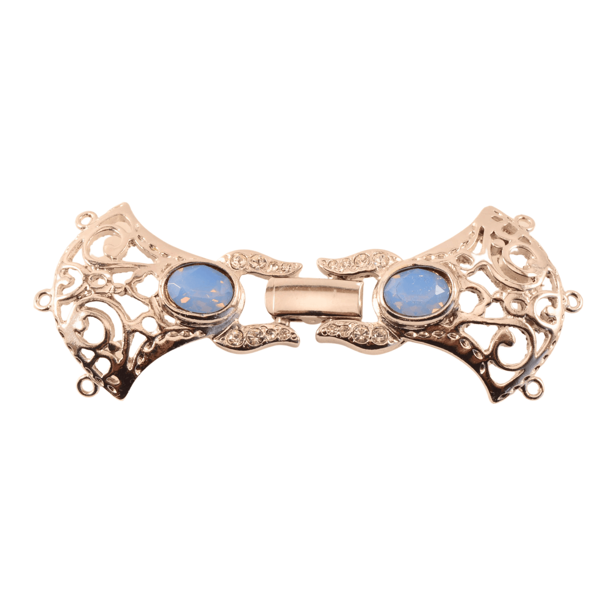 Decorative Buckle Box Clasp - 6 Loop Multi-Strand, 66mm x 25mm by Continental Bead Suppliers