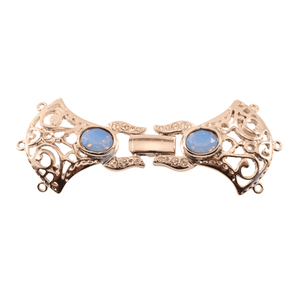 Decorative Buckle Box Clasp - 6 Loop Multi-Strand, 66mm x 25mm by Continental Bead Suppliers