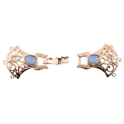 Decorative Buckle Box Clasp - 6 Loop Multi-Strand, 66mm x 25mm by Continental Bead Suppliers