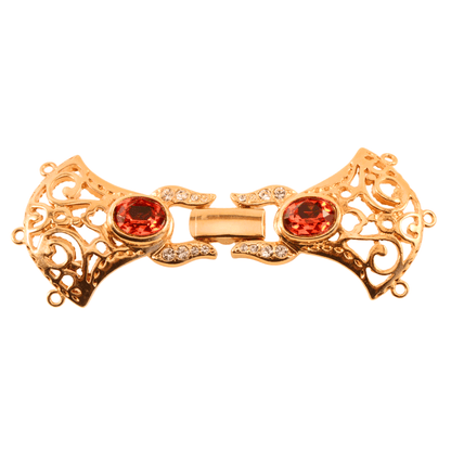 Decorative Buckle Box Clasp - 6 Loop Multi-Strand, 66mm x 25mm by Continental Bead Suppliers