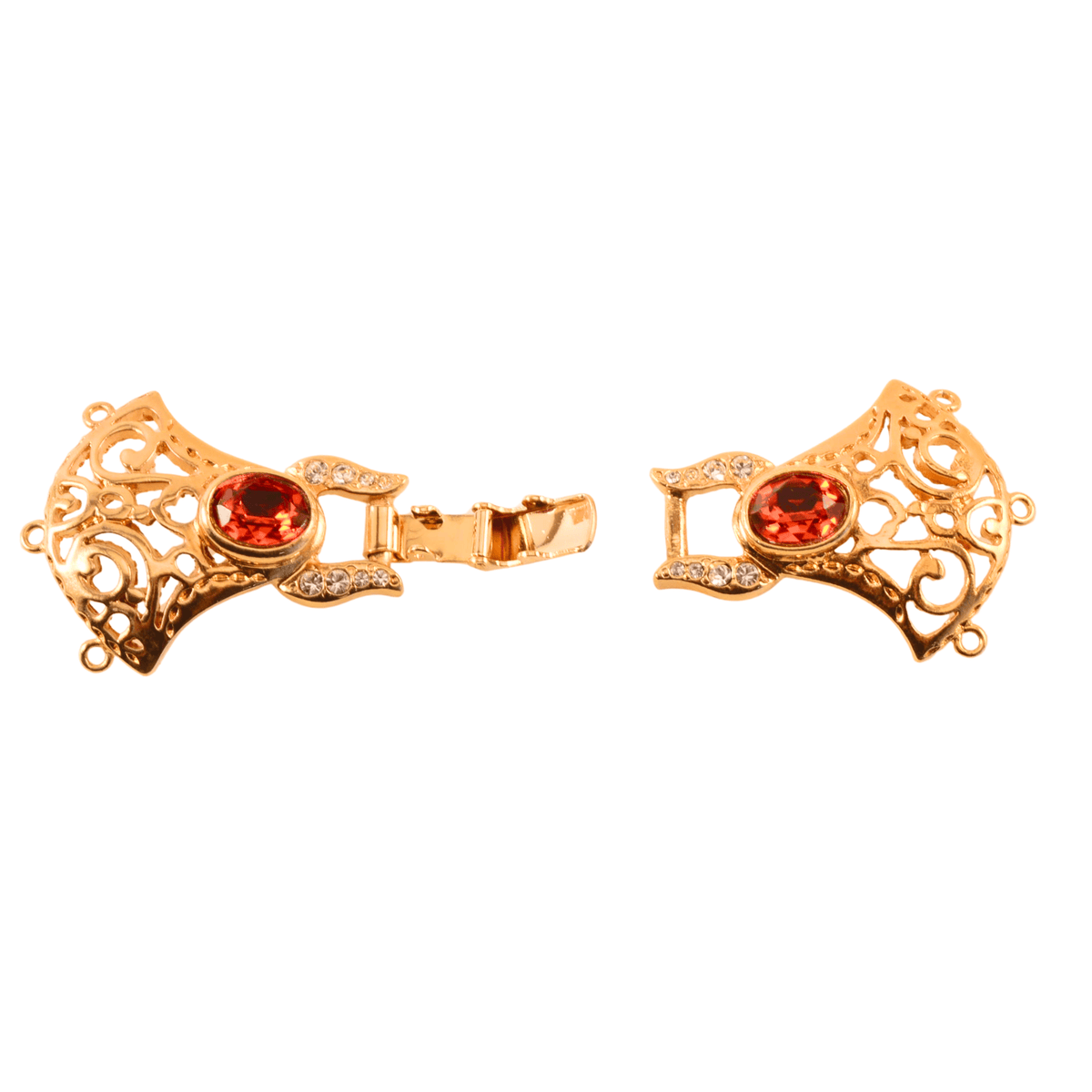Decorative Buckle Box Clasp - 6 Loop Multi-Strand, 66mm x 25mm by Continental Bead Suppliers