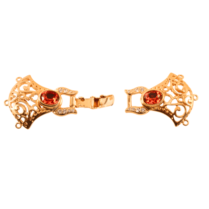 Decorative Buckle Box Clasp - 6 Loop Multi-Strand, 66mm x 25mm by Continental Bead Suppliers