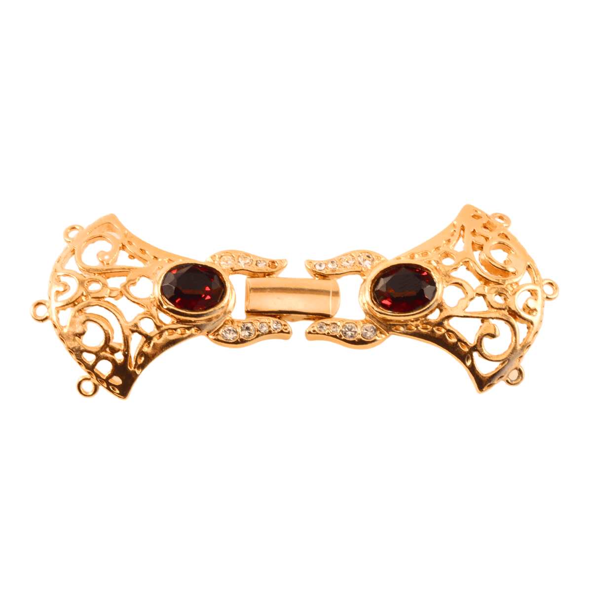 Decorative Buckle Box Clasp - 6 Loop Multi-Strand, 66mm x 25mm by Continental Bead Suppliers