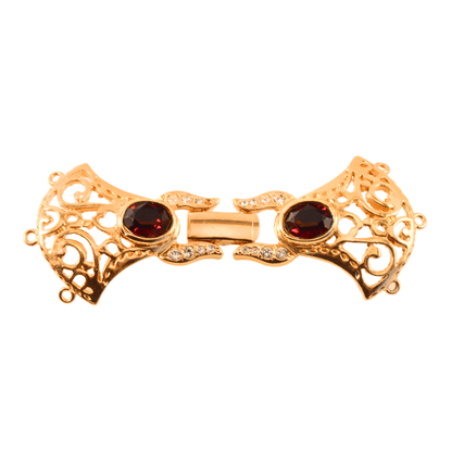 Decorative Buckle Box Clasp - 6 Loop Multi-Strand, 66mm x 25mm by Continental Bead Suppliers