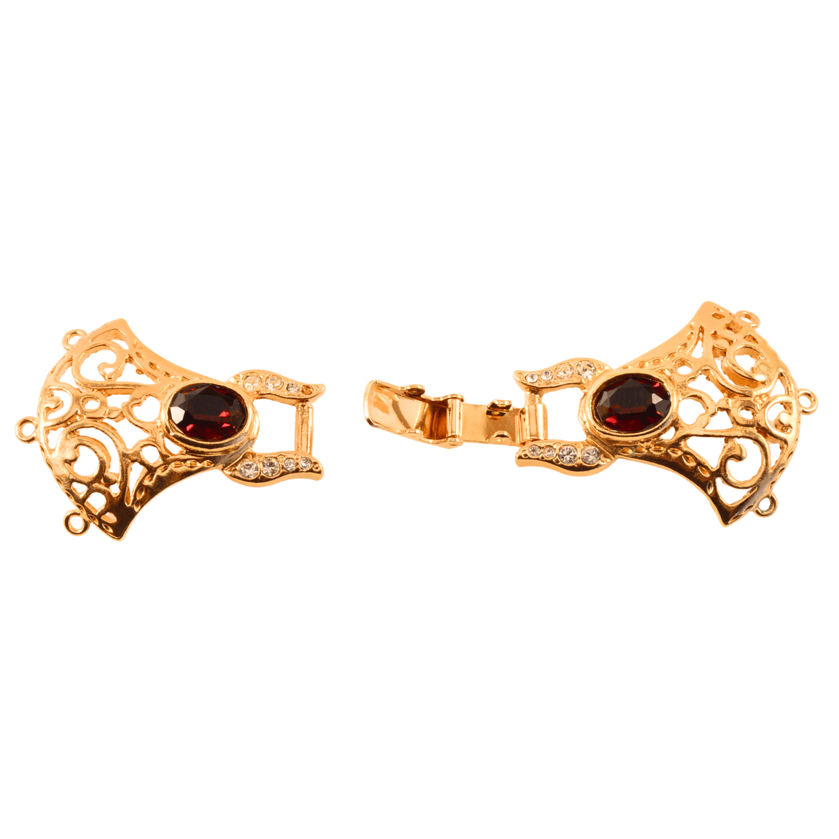 Decorative Buckle Box Clasp - 6 Loop Multi-Strand, 66mm x 25mm by Continental Bead Suppliers
