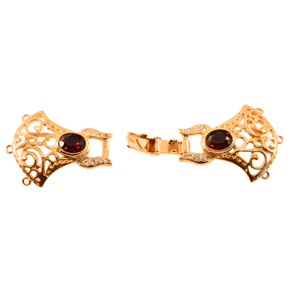 Decorative Buckle Box Clasp - 6 Loop Multi-Strand, 66mm x 25mm by Continental Bead Suppliers