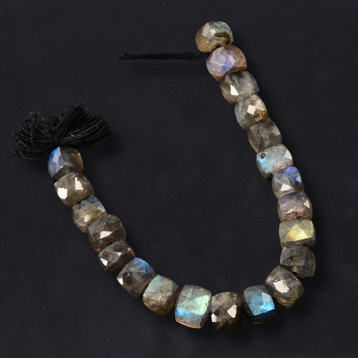 Labradorite Cube Beads - Faceted - Approx. 6mm - Full Strand by Continental Bead Suppliers