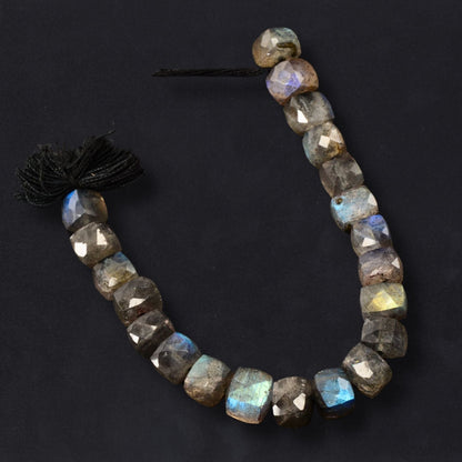 Labradorite Cube Beads - Faceted - Approx. 6mm - Full Strand by Continental Bead Suppliers
