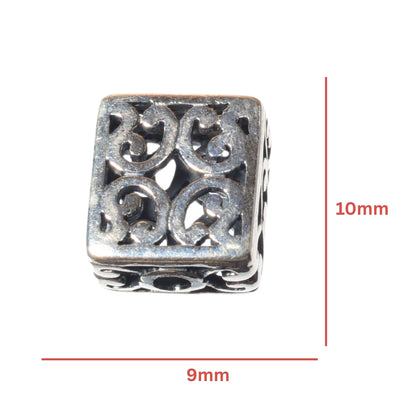 Sterling Silver Square Filigree Bead - 10mm by Continental Bead Suppliers