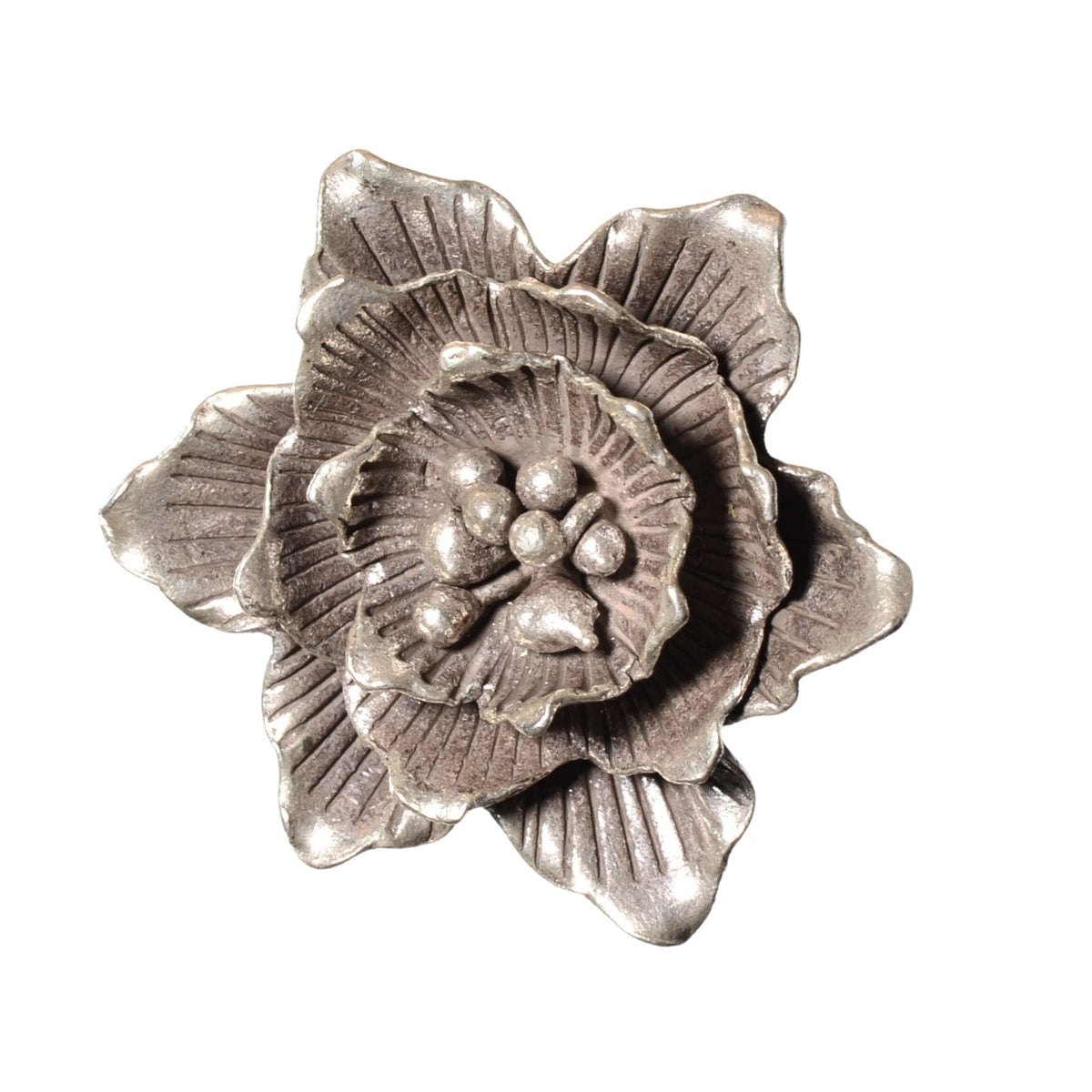 Sterling Silver Layered Rose Pendant - Vintage .925 Silver (27mm) by Continental Bead Suppliers