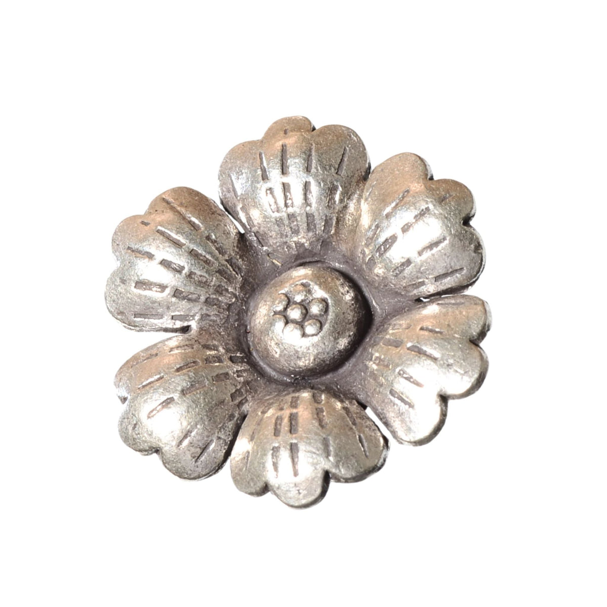 Sterling Silver Floral Pendant - Vintage .925 Silver (19mm) by Continental Bead Suppliers