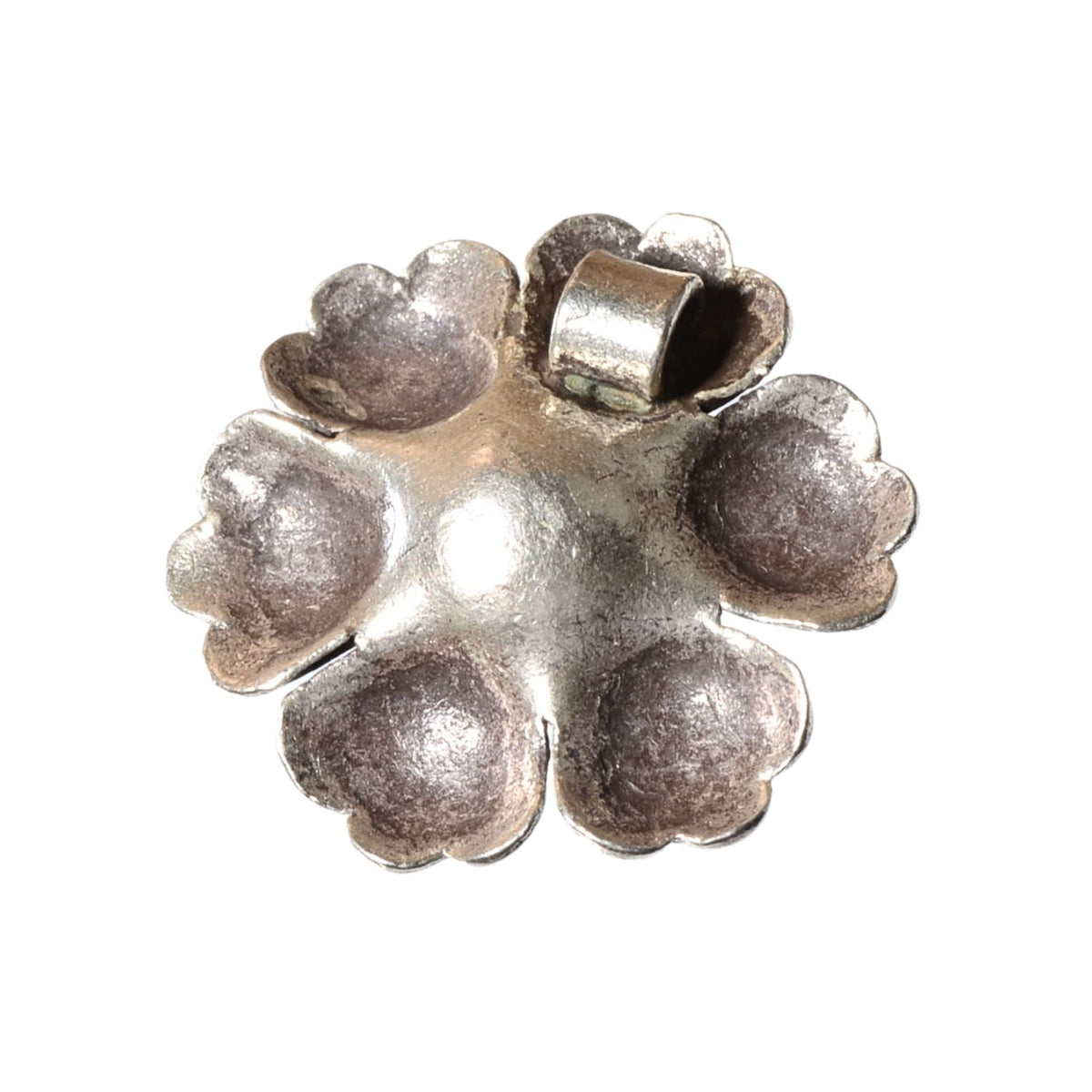 Sterling Silver Floral Pendant - Vintage .925 Silver (19mm) by Continental Bead Suppliers