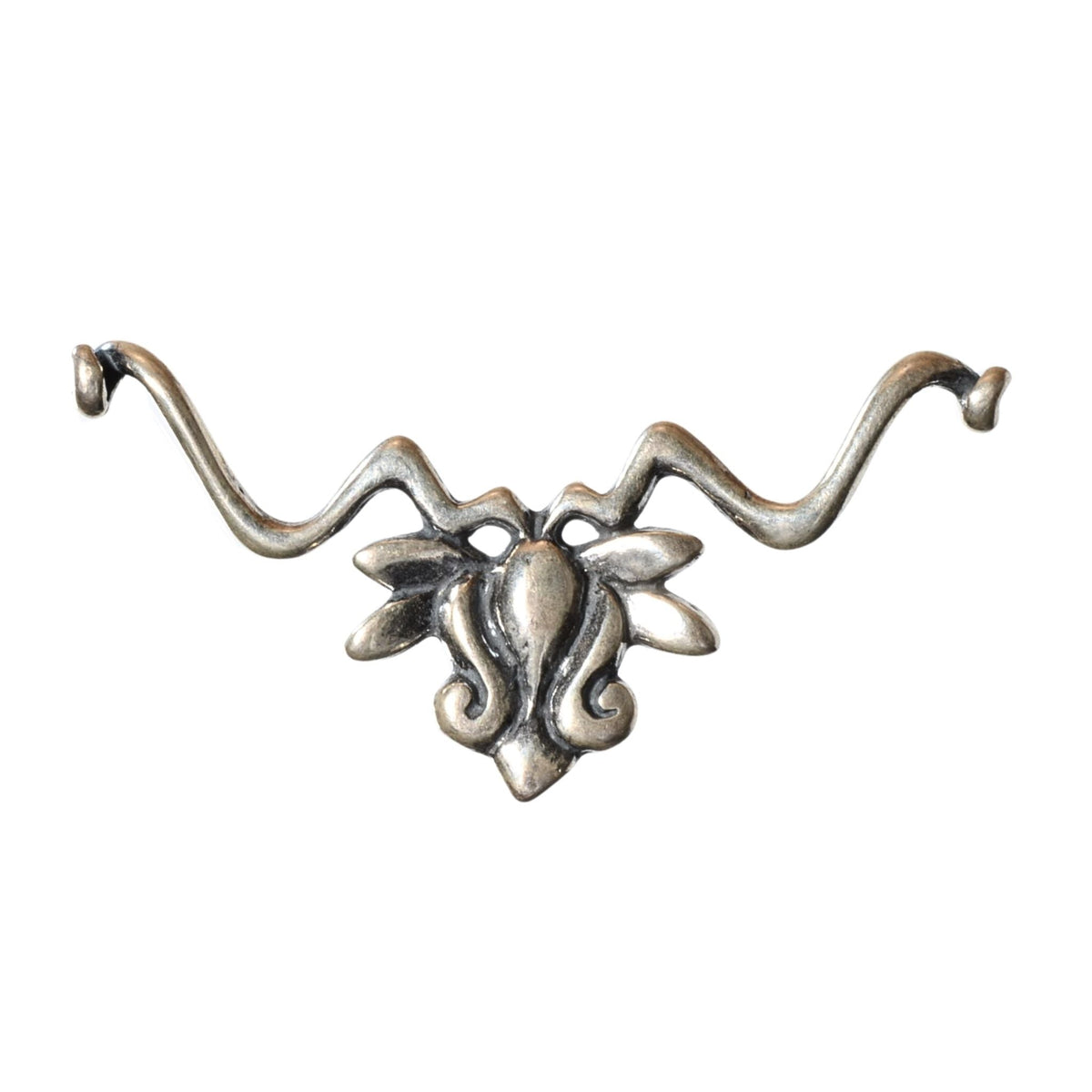 Sterling Silver Ornate Connector - Vintage .925 Silver (40mm) by Continental Bead Suppliers