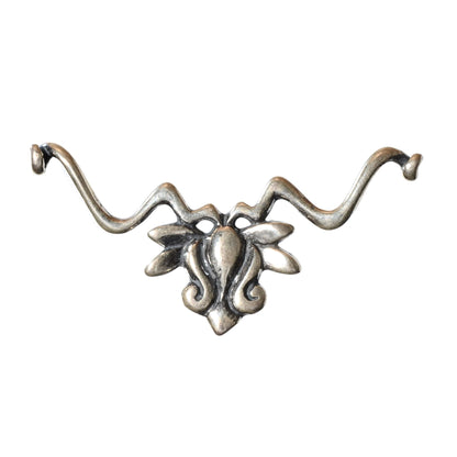 Sterling Silver Ornate Connector - Vintage .925 Silver (40mm) by Continental Bead Suppliers