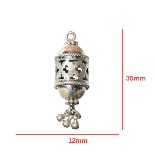 Sterling Silver Ornate Dangle Charm - 35mm by Continental Bead Suppliers