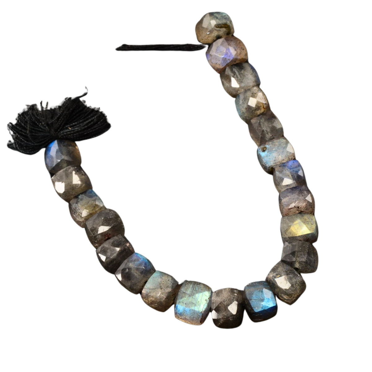 Labradorite Cube Beads - Faceted - Approx. 6mm - Full Strand by Continental Bead Suppliers