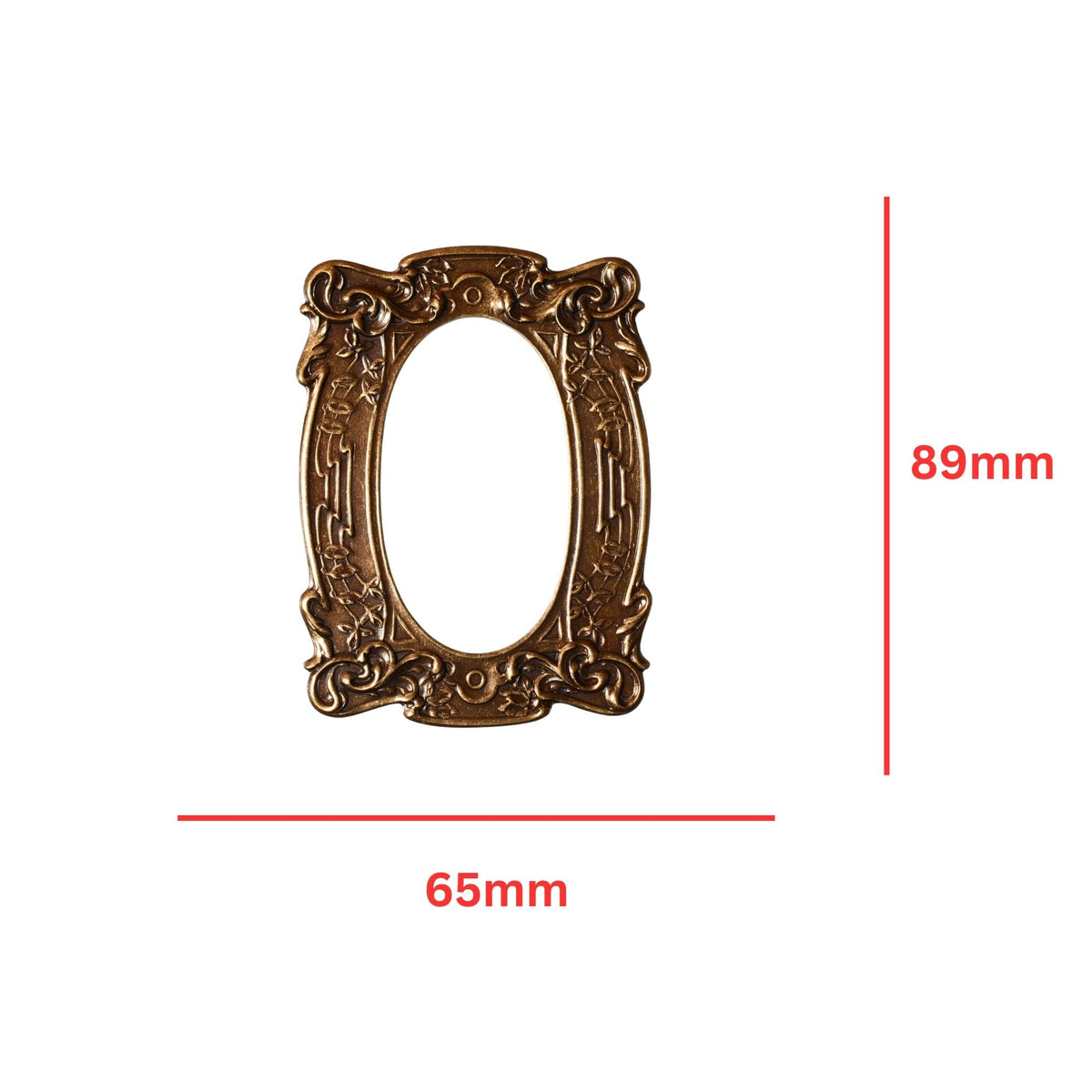Ornate Oval Frame Pendant - Antique Brass by Continental Bead Suppliers