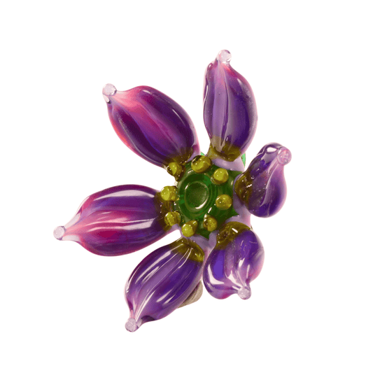 Large Handmade Lampwork Glass Flower Bead - 41mm Sculpted Floral Focal by Continental Bead Suppliers