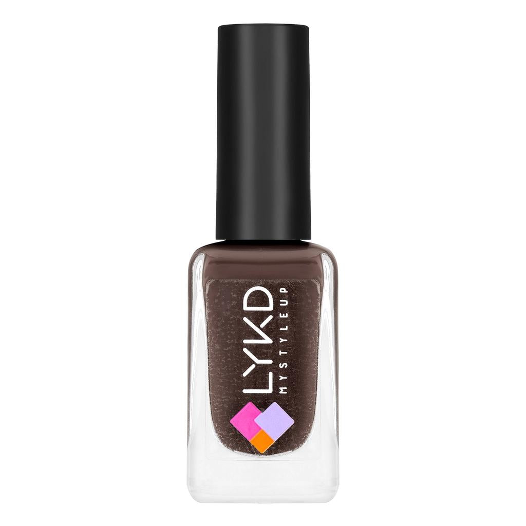 LYKD My Style Up Nail Enamel 184 Dark Choco Glossy Polish by Beauty Care Bag