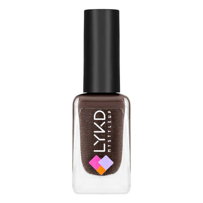 LYKD My Style Up Nail Enamel 184 Dark Choco Glossy Polish by Beauty Care Bag