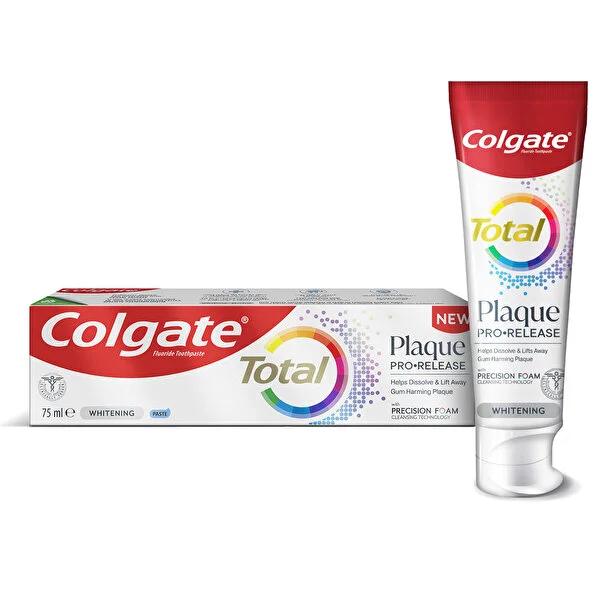 Colgate Total Plaque Pro Release Toothpaste - Advanced Oral Care for Plaque Removal & 24-Hour Protection by Beauty Care Bag