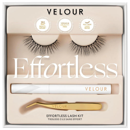 Effortless Kit: Natural False Eyelash Kit - No Trim, No Measure, Latex-Free Adhesive, Beginner-Friendly, Reusable 25+ Times by Beauty Care Bag
