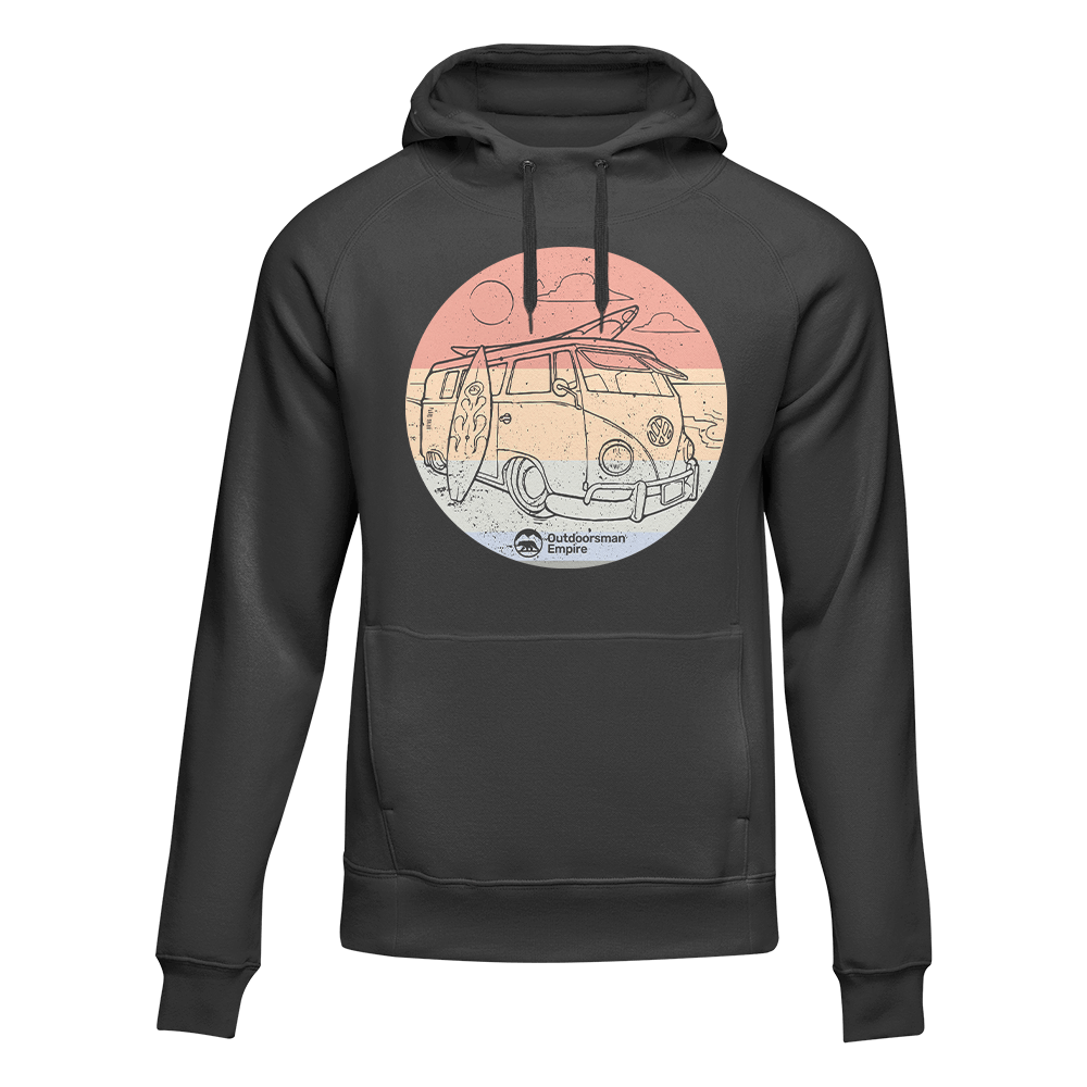 Kombi Camping Adult Fleece Hoodie by Outdoorzees