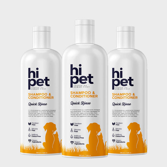 HiPet Conditioning Shampoo Set, 3-Pack Bundle by Beauty Care Bag