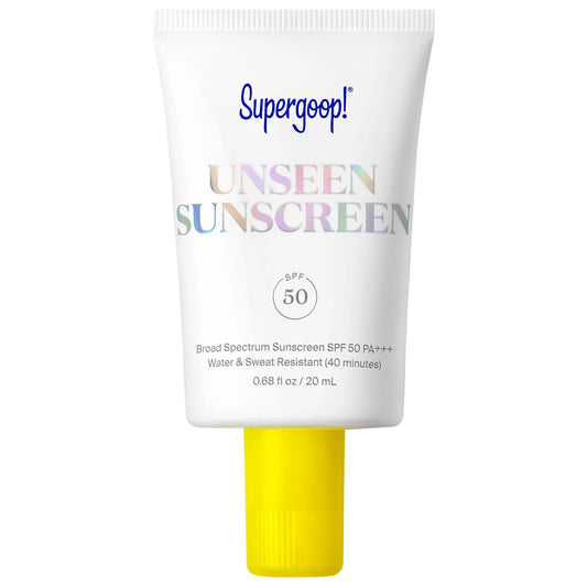 Supergoop. Unseen Sunscreen SPF 50: Invisible, Weightless Sunscreen & Makeup Primer for Face - Broad Spectrum Protection, Vegan & Cruelty-Free by Beauty Care Bag