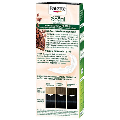 Palette Natural Hair Dye - Gece Mavisi (Night Blue) Permanent Hair Color with Natural Ingredients by Beauty Care Bag