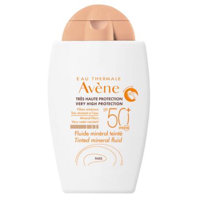 Avene Mineral Sunscreen Tinted SPF 50+ - Gentle Protection for Sensitive Skin, Avène Thermal Water, 1.35 fl oz by Beauty Care Bag