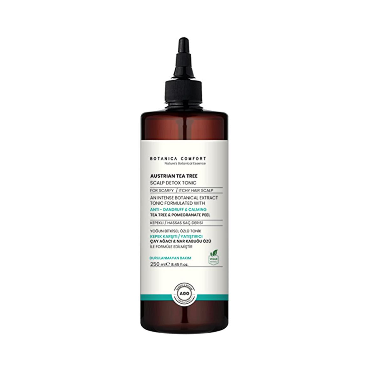 Botanica Comfort Austrian Tea Tree Scalp Detox Toner - Soothe & Detoxify Scalp, Anti-Dandruff & Itch Relief, 8.45 fl oz by Beauty Care Bag