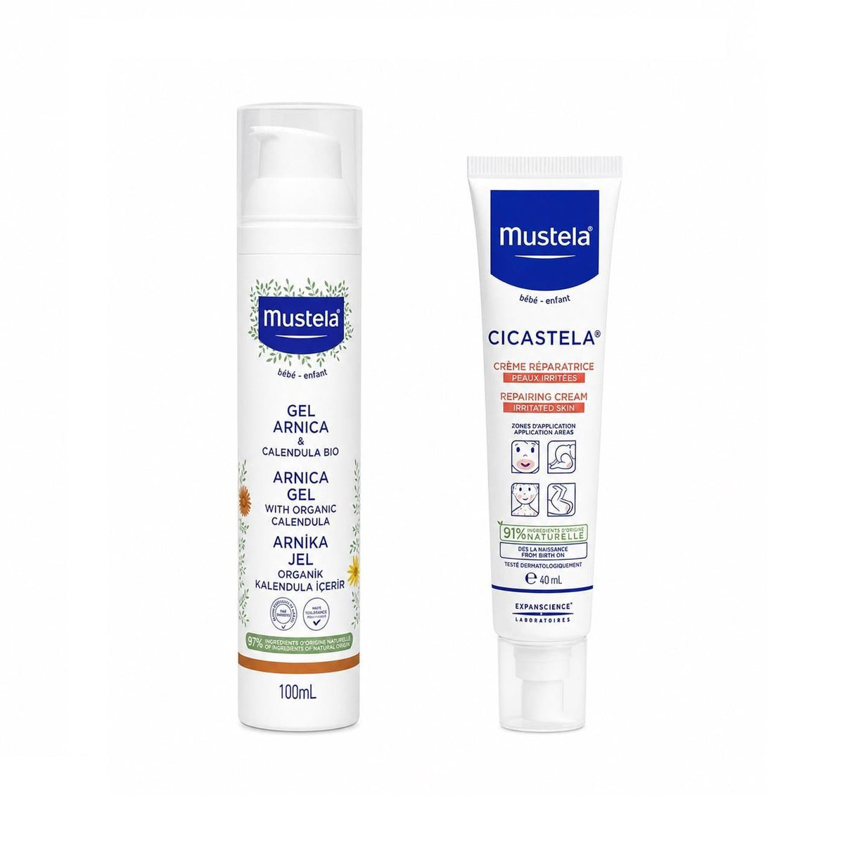 Mustela Arnica Gel 100ml & Cicastela Cream 40ml Set by Beauty Care Bag