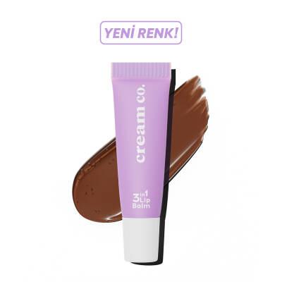 Cream Co. 3 in 1 Lip Balm - Mocha Tinted, Hyaluronic Acid & Ceramide - Moisturizing, Repairing, Vegan by Beauty Care Bag