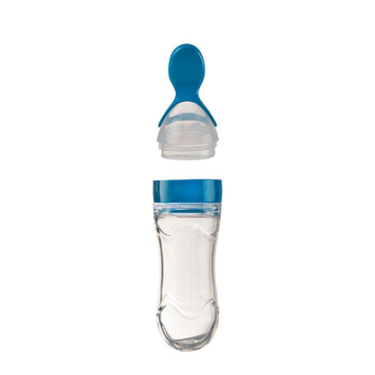 Babyjem Baby Squeeze Spoon - BPA-Free, One-Handed Feeding, Silicone Baby Feeding Utensils, Baby Feeding Accessories, Baby Feeding Spoon by Beauty Care Bag