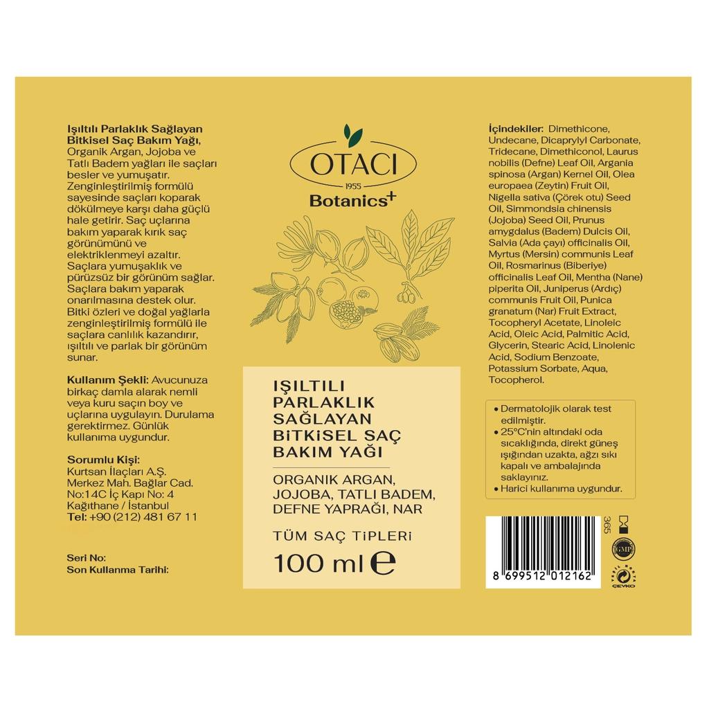 Otaci Botanics Radiant Shine Herbal Hair Oil 100 ml by Beauty Care Bag