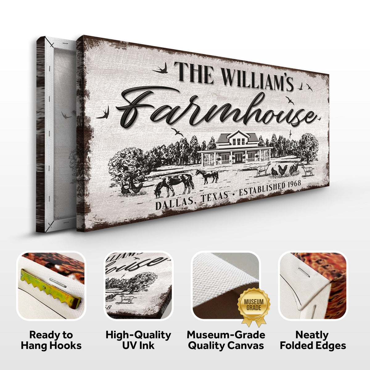 Custom Farmhouse Sign by Tailored Canvases