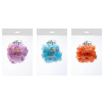 Eklips Bath Sponge with Mesh Loofah for Gentle Cleansing by Beauty Care Bag